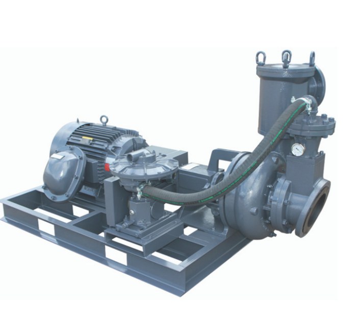 AMCO APHH high head auto-prime pump coupled to an electric motor — typical 5x6x14 configuration