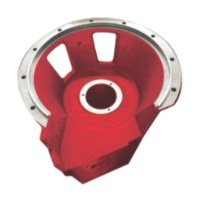 Cast iron pump bearing bracket that carries the shaft and bearing set