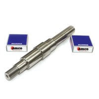 Pump shaft with matched roller bearing set