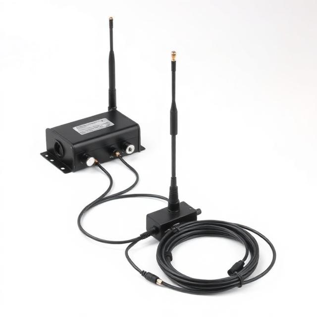 Cellular remote monitoring telemetry unit with antenna and sensor cables
